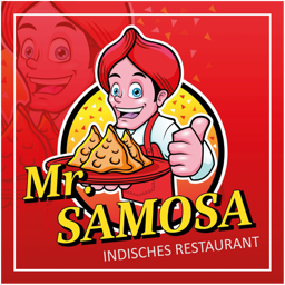 Mr. Samosa Hainburg logo.